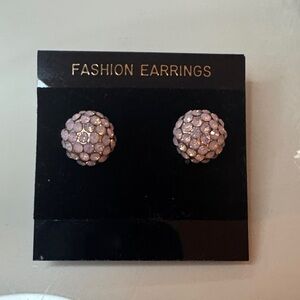 Elegant Pink Stud Earrings